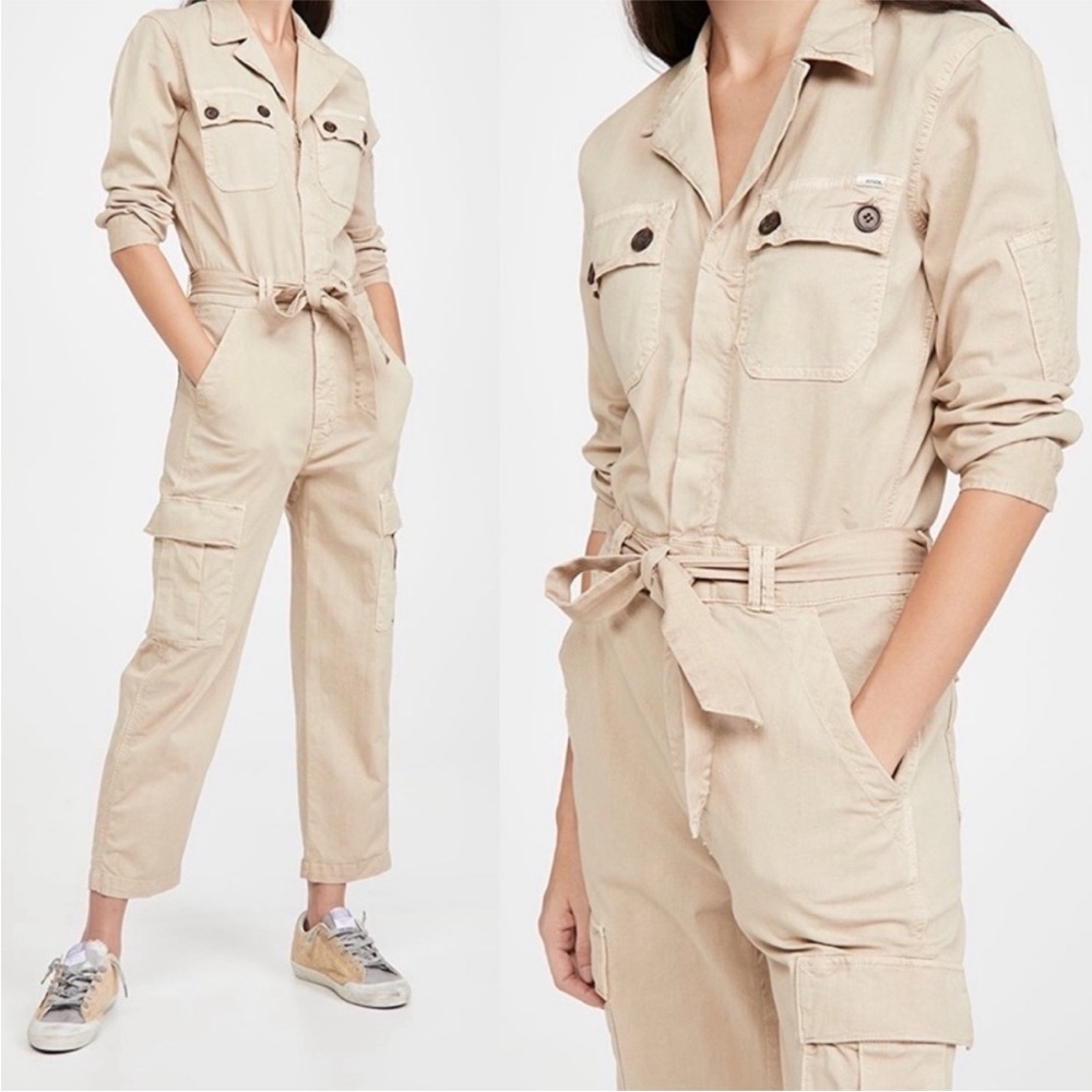 Mother Jumpsuit The Cargo Fixer In Medium Khaki View 2